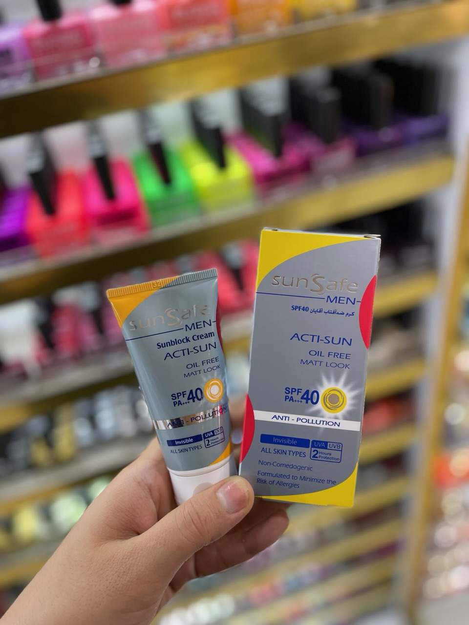 کرم ضد آفتاب فاقد چربی آقایان spf40 سان سیف